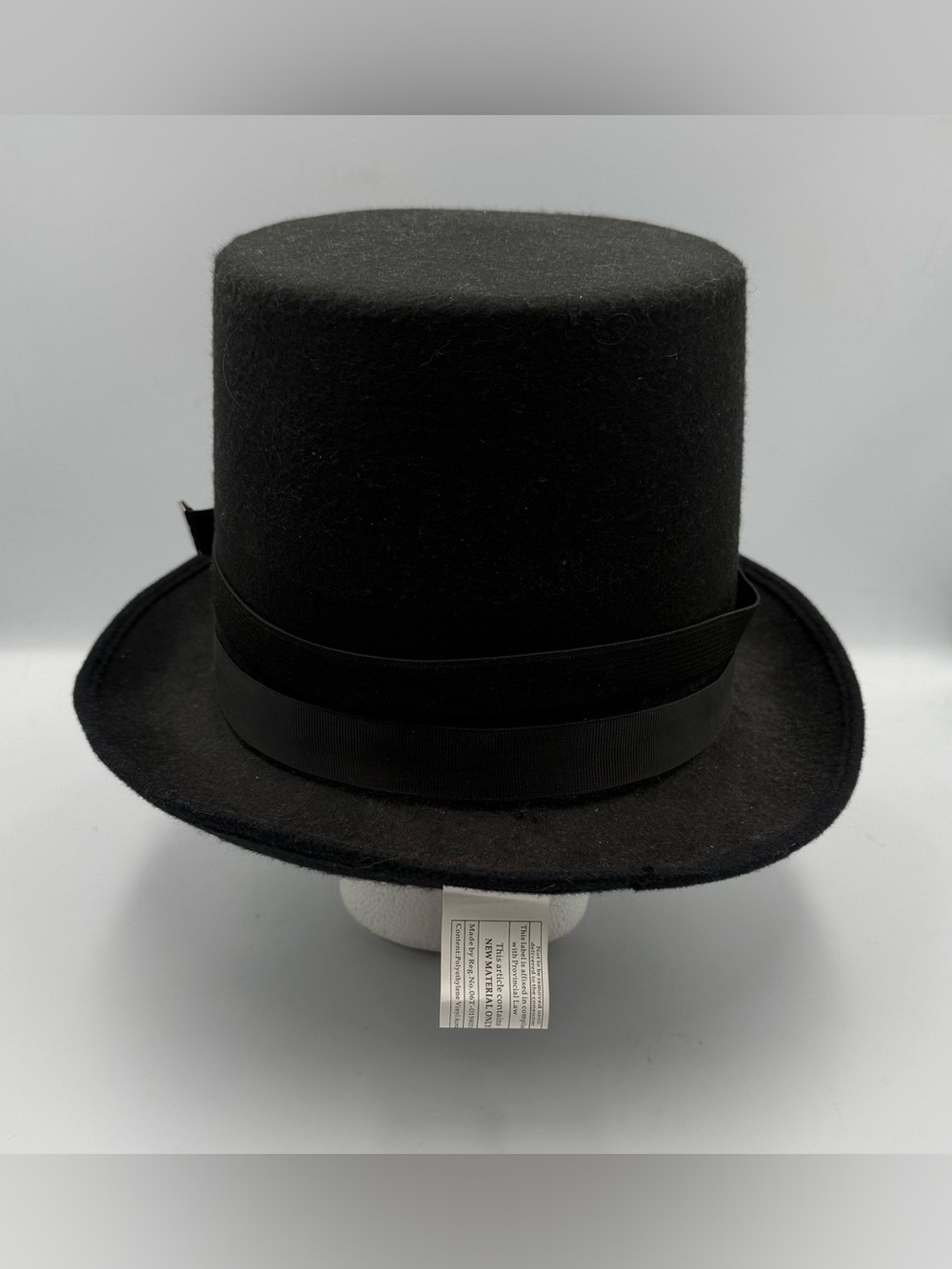 Black Felt Steampunk Top Hat With Removable Silver Goggles Unisex - Picture 3 of 5